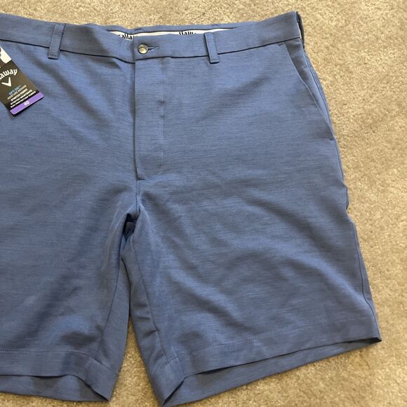 CALLAWAY Men's Golf Shorts Opti Dri 9” Inseam Sun Protection Blue Size 40 - Picture 6 of 8